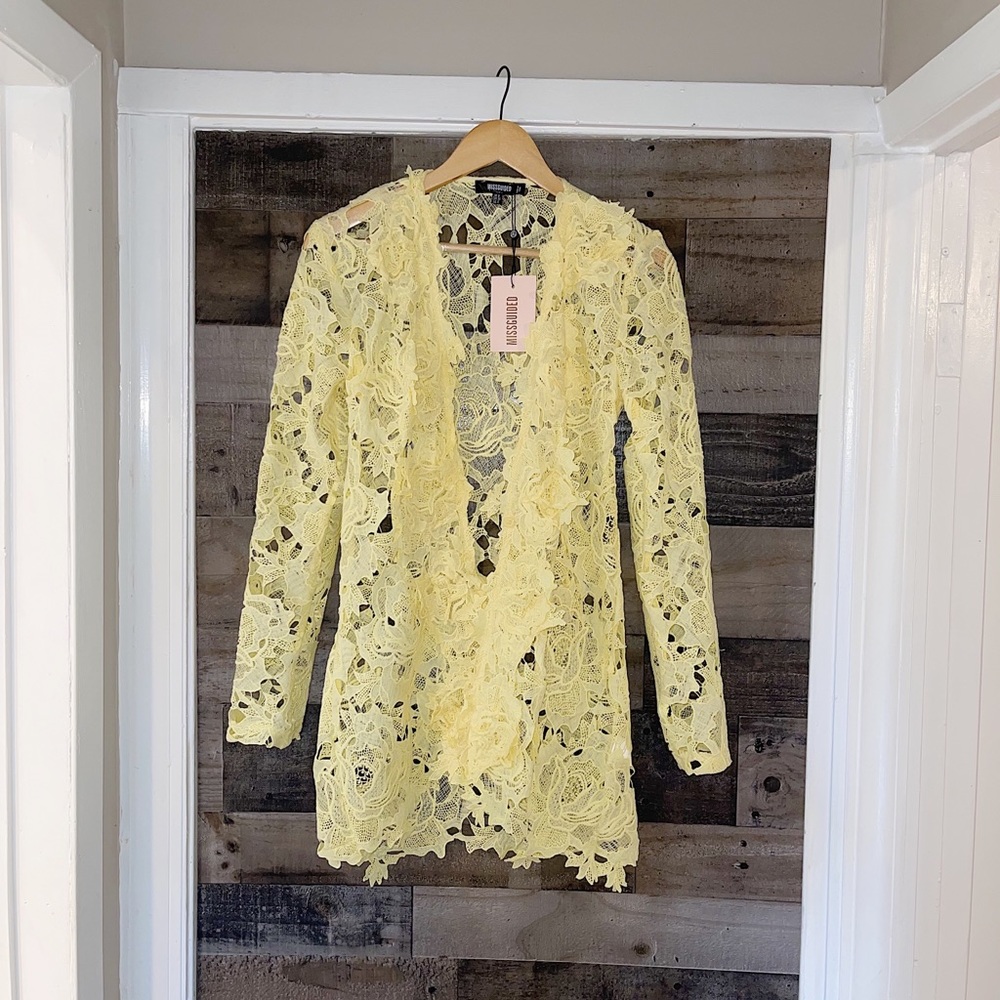 Lemon Crochet Blazer+Short Set